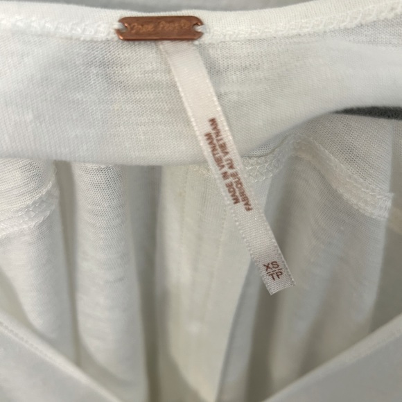 Free People Womens Bittersweet Linen Blend Cold Shoulder Casual Top - Picture 7 of 7